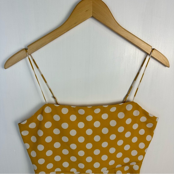 Volcom • Read the room yellow polka dot dress • Small - Picture 3 of 10